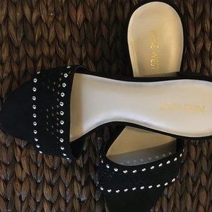 Nine West Studded & Perforated Slides
